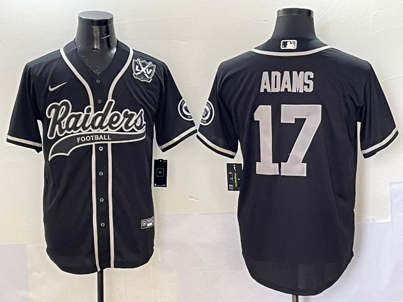 Men 2025 Oakland Raiders #17 Adams Black Joint Name Nike Limited NFL Jersey style 6->oakland raiders->NFL Jersey